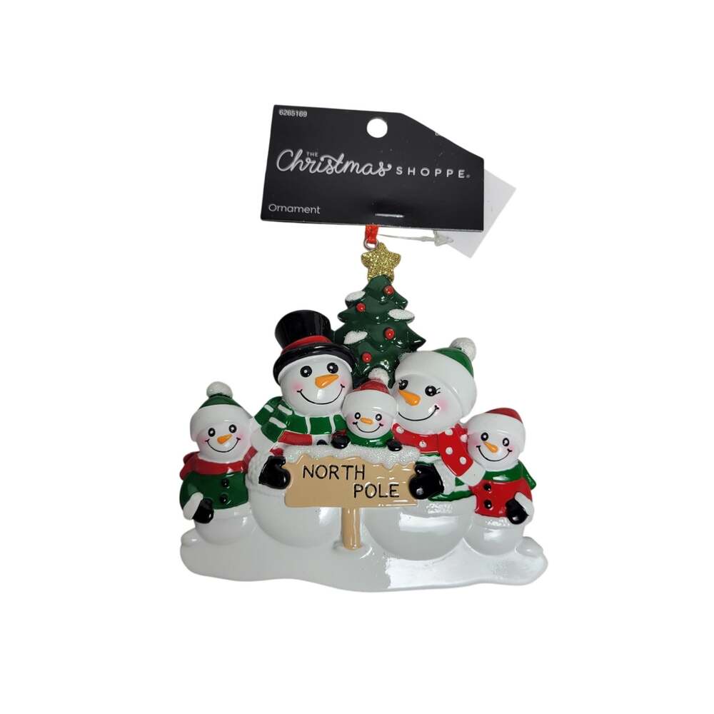 The Christmas Shoppe Snowmen Personalize Ornament Snowmen North Pole Holiday NEW